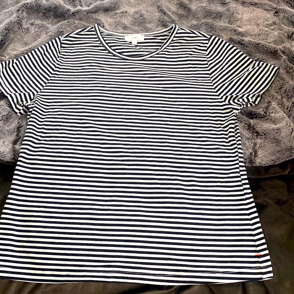black and white striped shirt